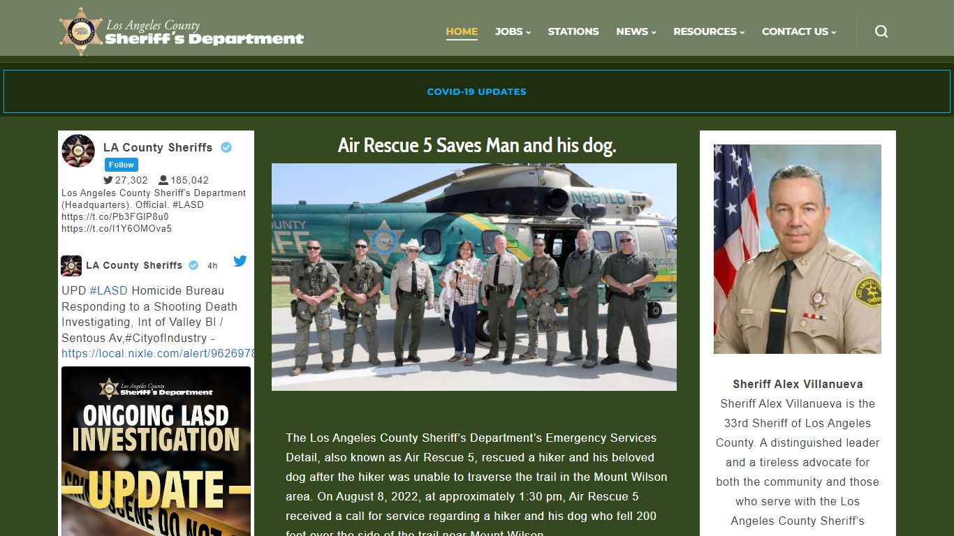 A Tradition of Service | Los Angeles County Sheriff's Department